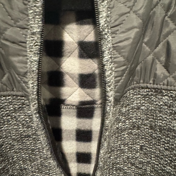 Mens Gioberti Gray Full Zip Quilted Sweater Jacket Size L - Picture 11 of 14